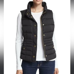 Lily Pulitzer Isabelle Black Puffer Down Vest NWOT size Large